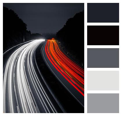 Highway Long Exposure Night Image